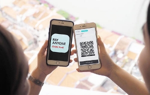 Transferring money using a QR code